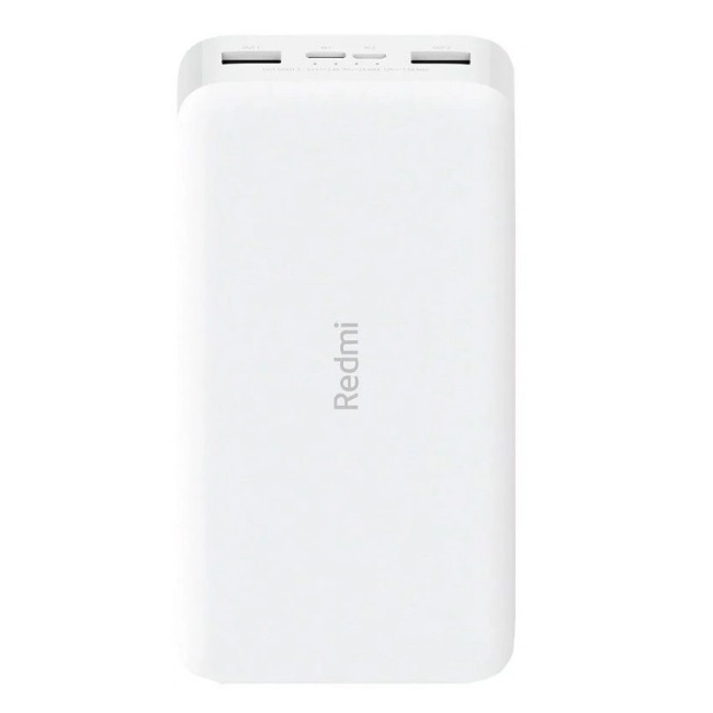 Аккумулятор внешний Xiaomi Redmi Powerbank 20000mAh USBx2 + USB Type-C, белый